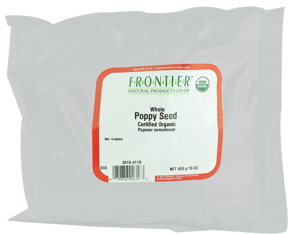 slide 1 of 1, Frontier Organic Whole Poppy Seed, per lb