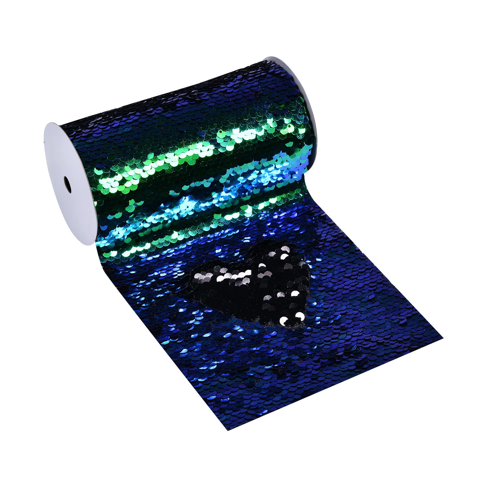 slide 4 of 4, 5.375" X 1yd. Mermaid Reversible Sequin Ribbon By Celebrate It, 5.375 in x 1 yd