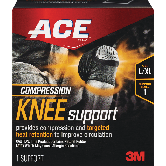 slide 1 of 1, Ace Compression Knee Support L/Xl, 1 ct