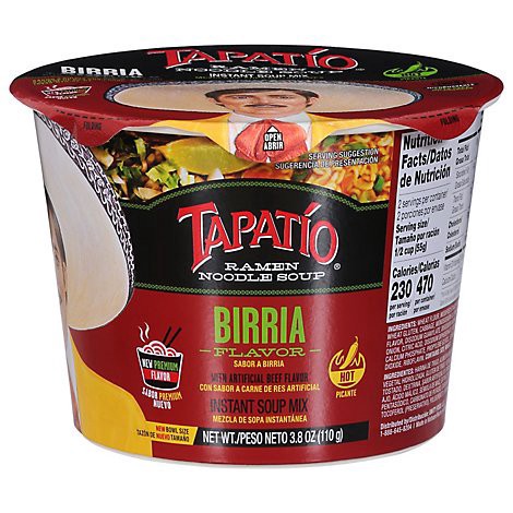 slide 1 of 1, Tapatio Noodle Soup Birria Bowl, 3.8 oz