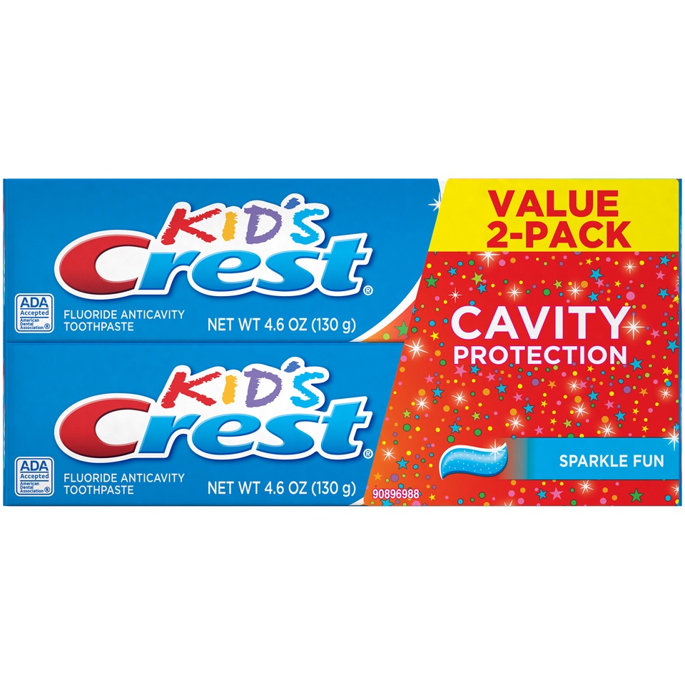 slide 1 of 7, Crest Kids Cavity Protection Toothpaste Sparkle Fun Flavor, 9.2 oz