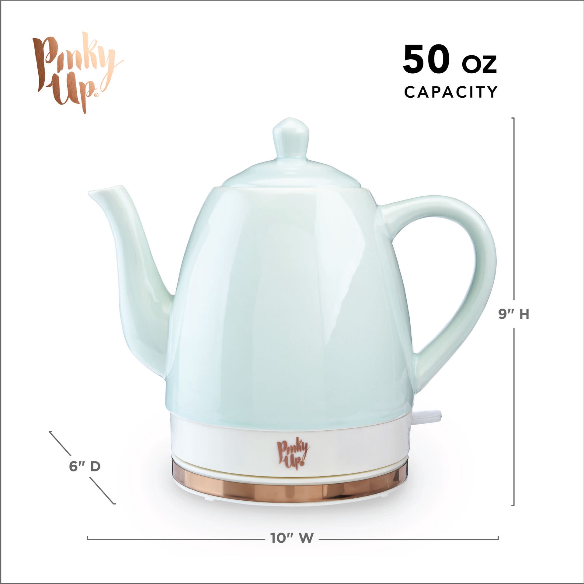 slide 2 of 5, true Pinky Up Electric Noelle Tea Kettle, 1 ct