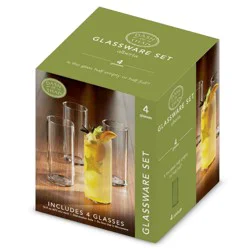 Dash of That Miles Alberta 4 Pack Cooler Glassware Set