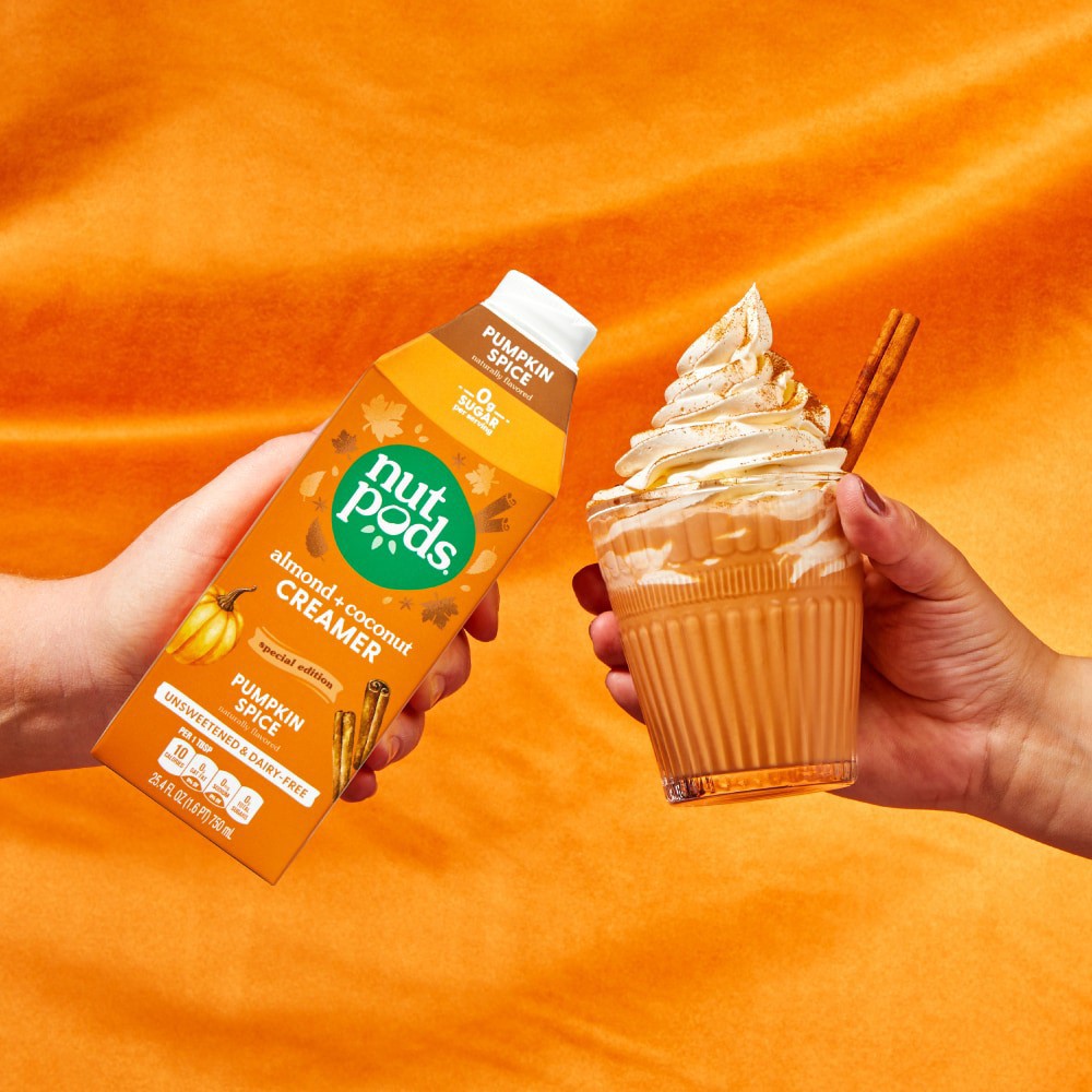 slide 3 of 5, Nutpods Pumpkin Spice Unsweetened Non Dairy Coffee Creamer Made With Almonds And Coconuts, 25.4 fl oz
