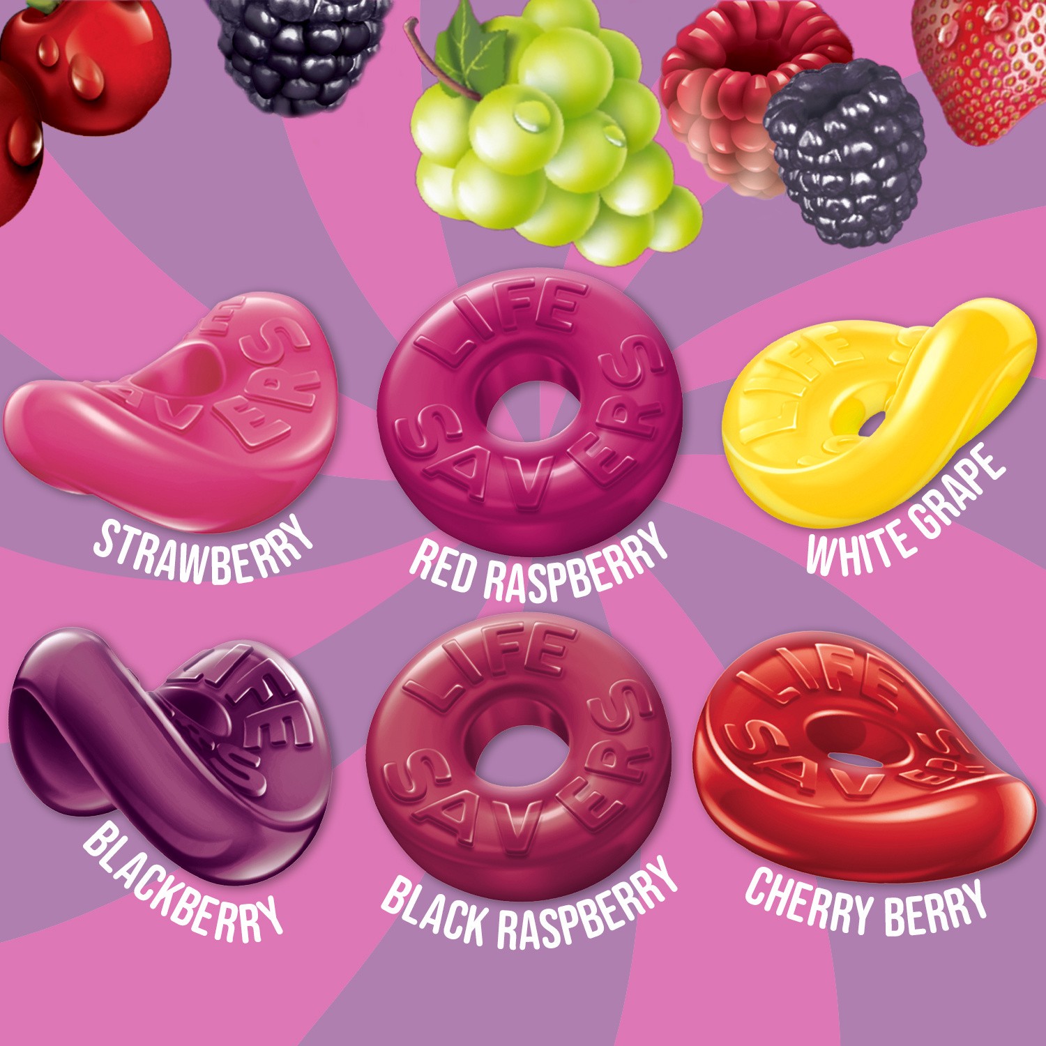 slide 7 of 8, Life Savers Gummy Candy, Wild Berries, 7 oz Bag, 7 oz