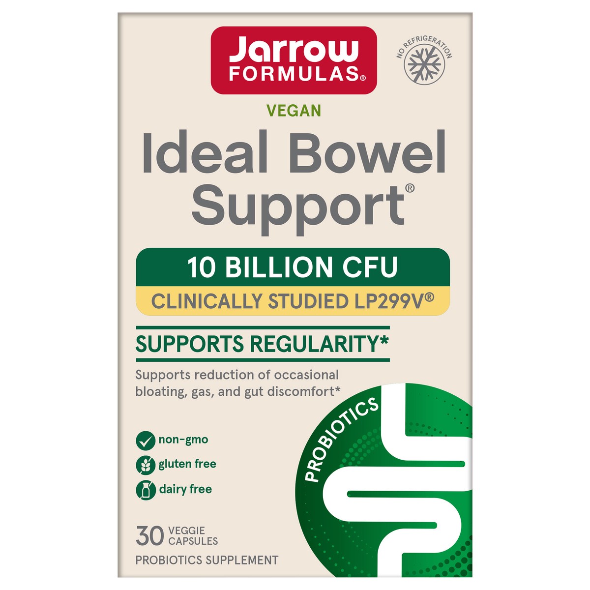 slide 4 of 4, Jarrow Formulas Ideal Bowel Support - 10 Billion CFU Per Serving - Bowel Support - Reduces Bloating, Gas & Intestinal Discomfort - Up to 30 Servings (Veggie Caps) (PACKAGING MAY VARY), 30 ct