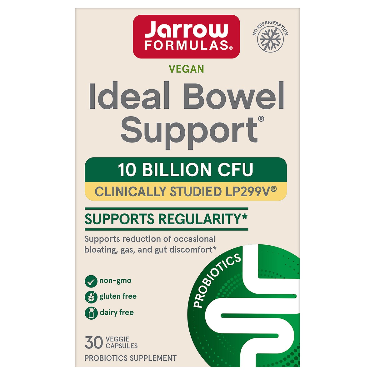 slide 1 of 4, Jarrow Formulas Ideal Bowel Support - 10 Billion CFU Per Serving - Bowel Support - Reduces Bloating, Gas & Intestinal Discomfort - Up to 30 Servings (Veggie Caps) (PACKAGING MAY VARY), 30 ct