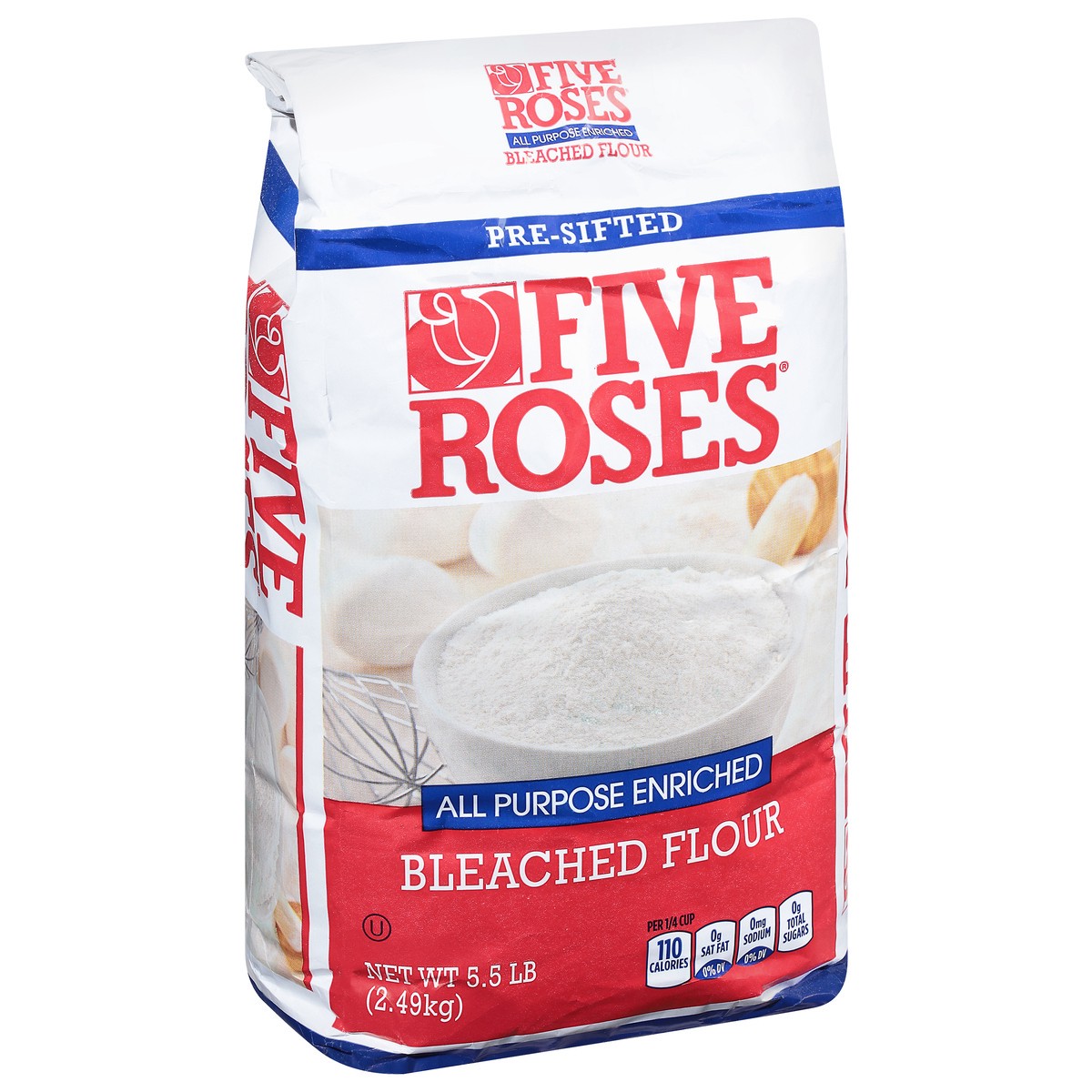 slide 8 of 9, Five Roses Pre-Sifted All Purpose Enriched Bleached Flour 5.5 lb, 5.5 lb