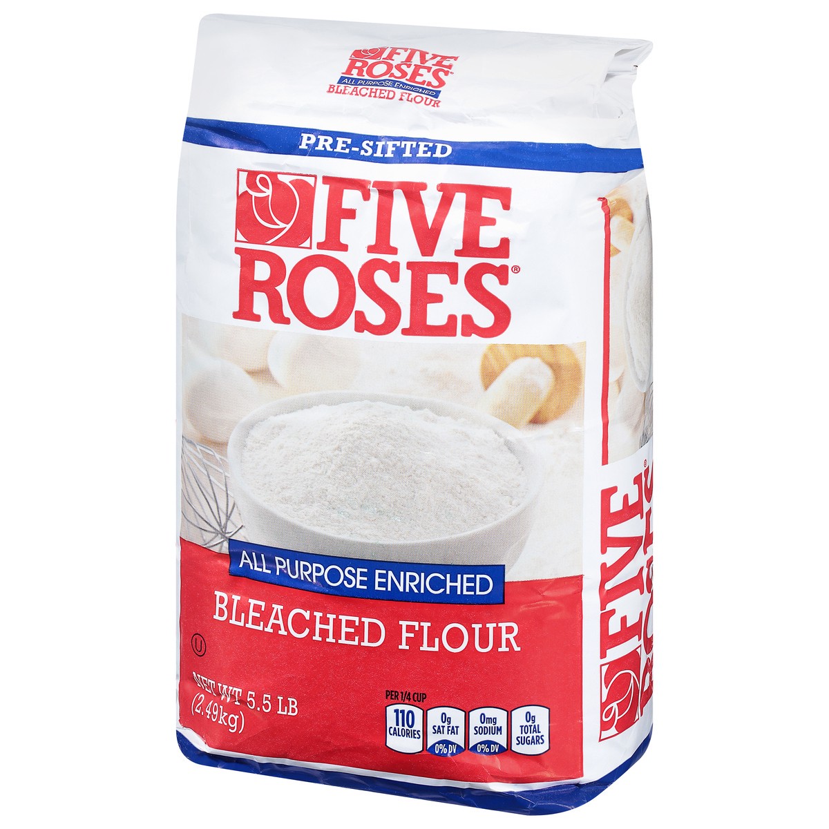 slide 7 of 9, Five Roses Pre-Sifted All Purpose Enriched Bleached Flour 5.5 lb, 5.5 lb