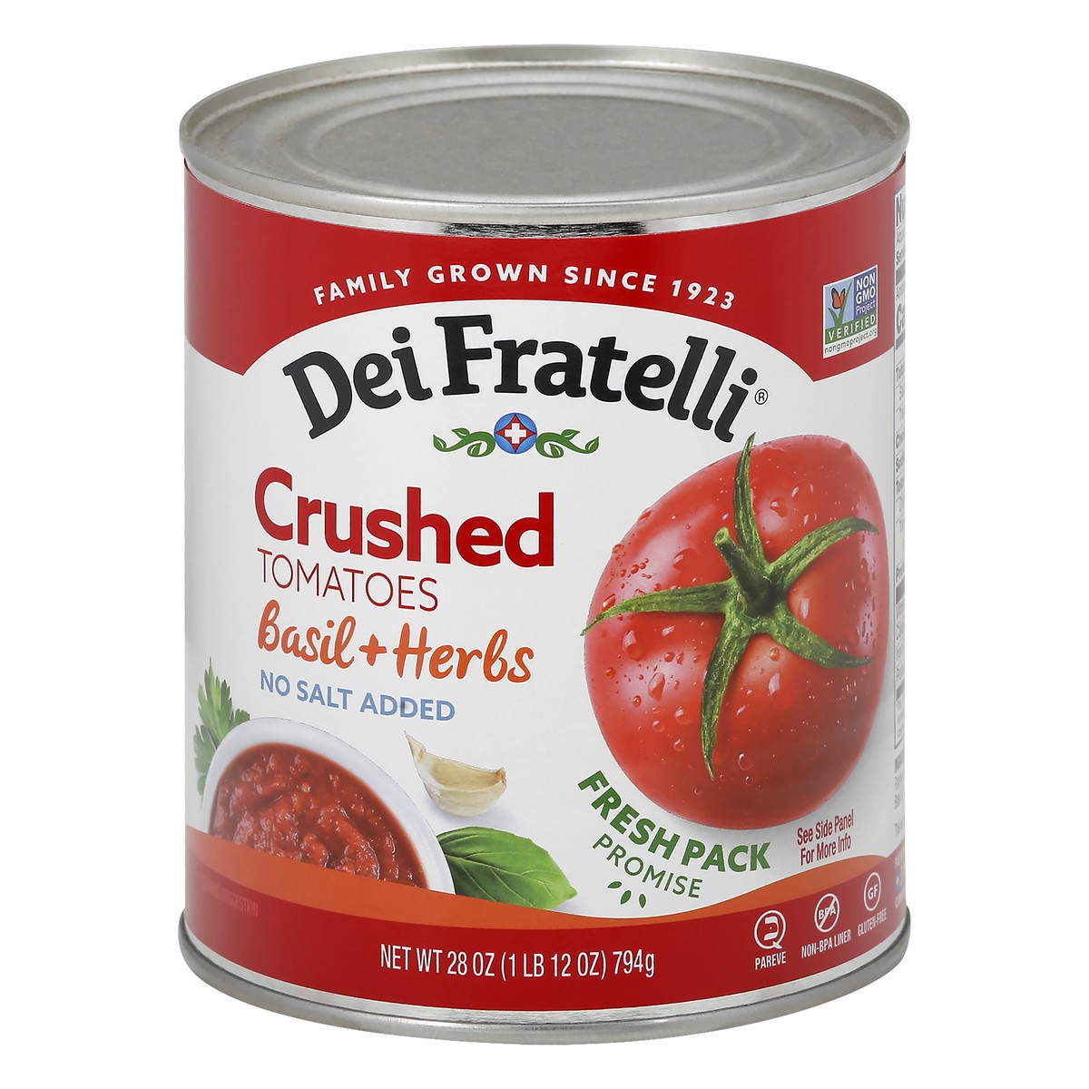 slide 12 of 13, Dei Fratelli Crushed Basil + Herbs Crushed Tomatoes 28 oz, 28 oz