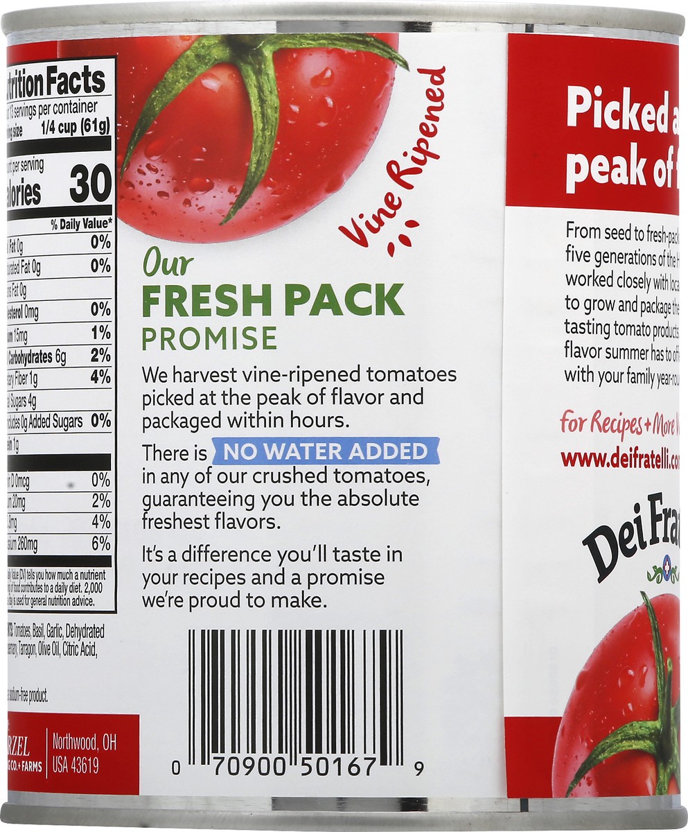 slide 2 of 13, Dei Fratelli Crushed Basil + Herbs Crushed Tomatoes 28 oz, 28 oz