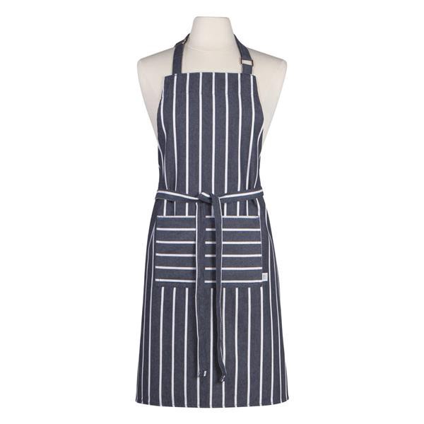 slide 1 of 1, Now Designs Butcher Style Stripe Chef's Apron - Navy/White, 1 ct