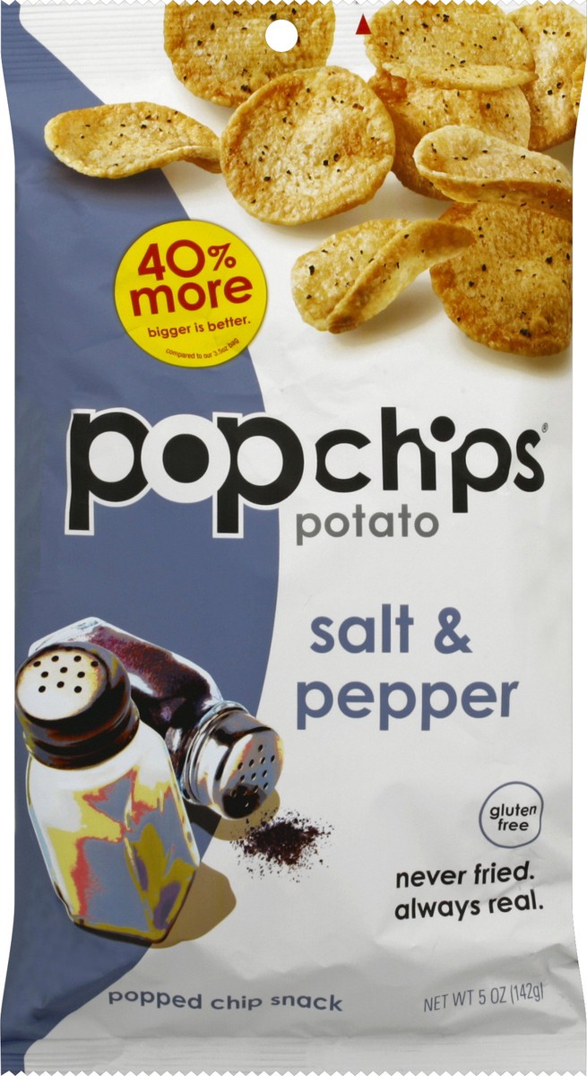 slide 5 of 5, popchips Salt & Pepper Potato Chips, 5 oz