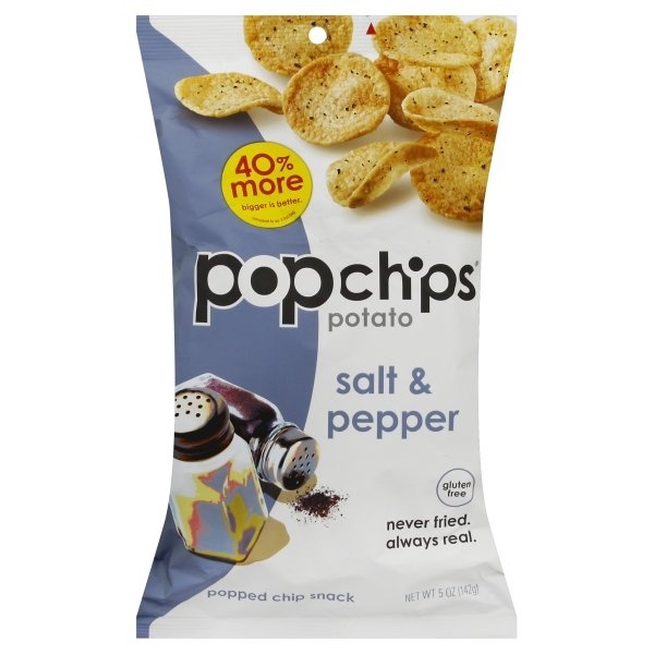 slide 1 of 5, popchips Salt & Pepper Potato Chips, 5 oz