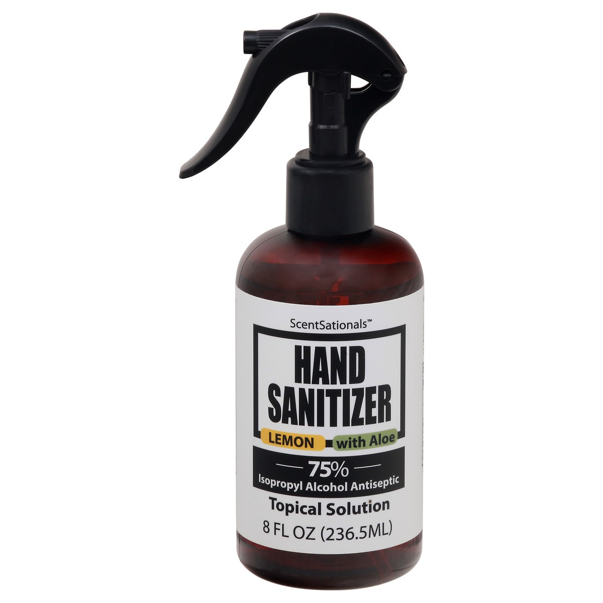 slide 10 of 12, ScentSationals Topical Solution with Aloe Lemon Hand Sanitizer 8 fl oz, 8 oz