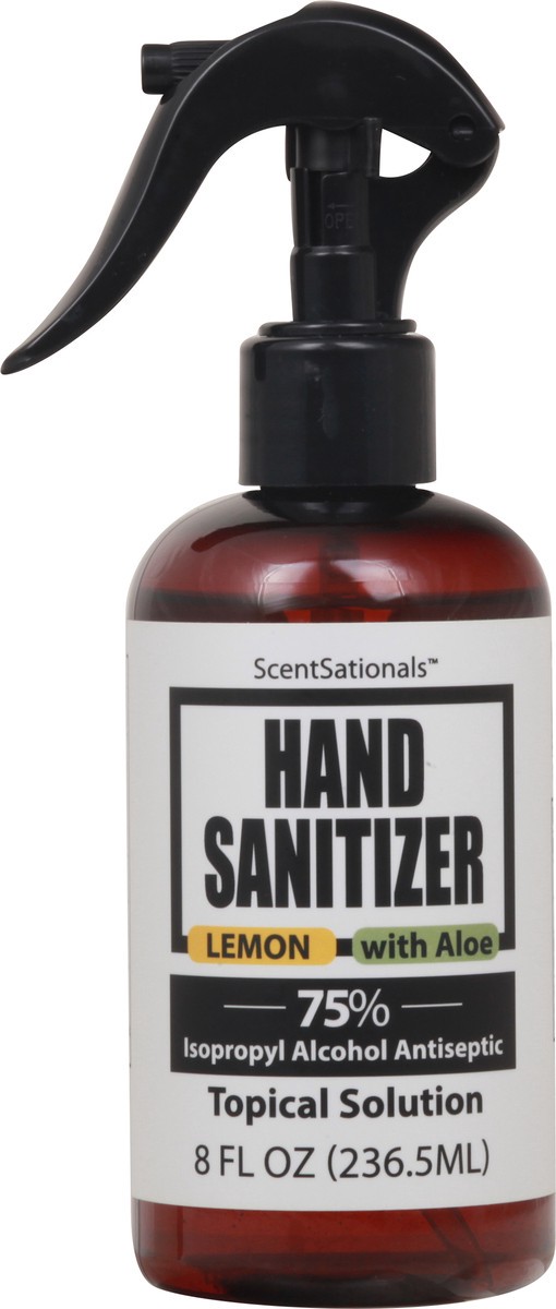 slide 1 of 12, ScentSationals Topical Solution with Aloe Lemon Hand Sanitizer 8 fl oz, 8 oz