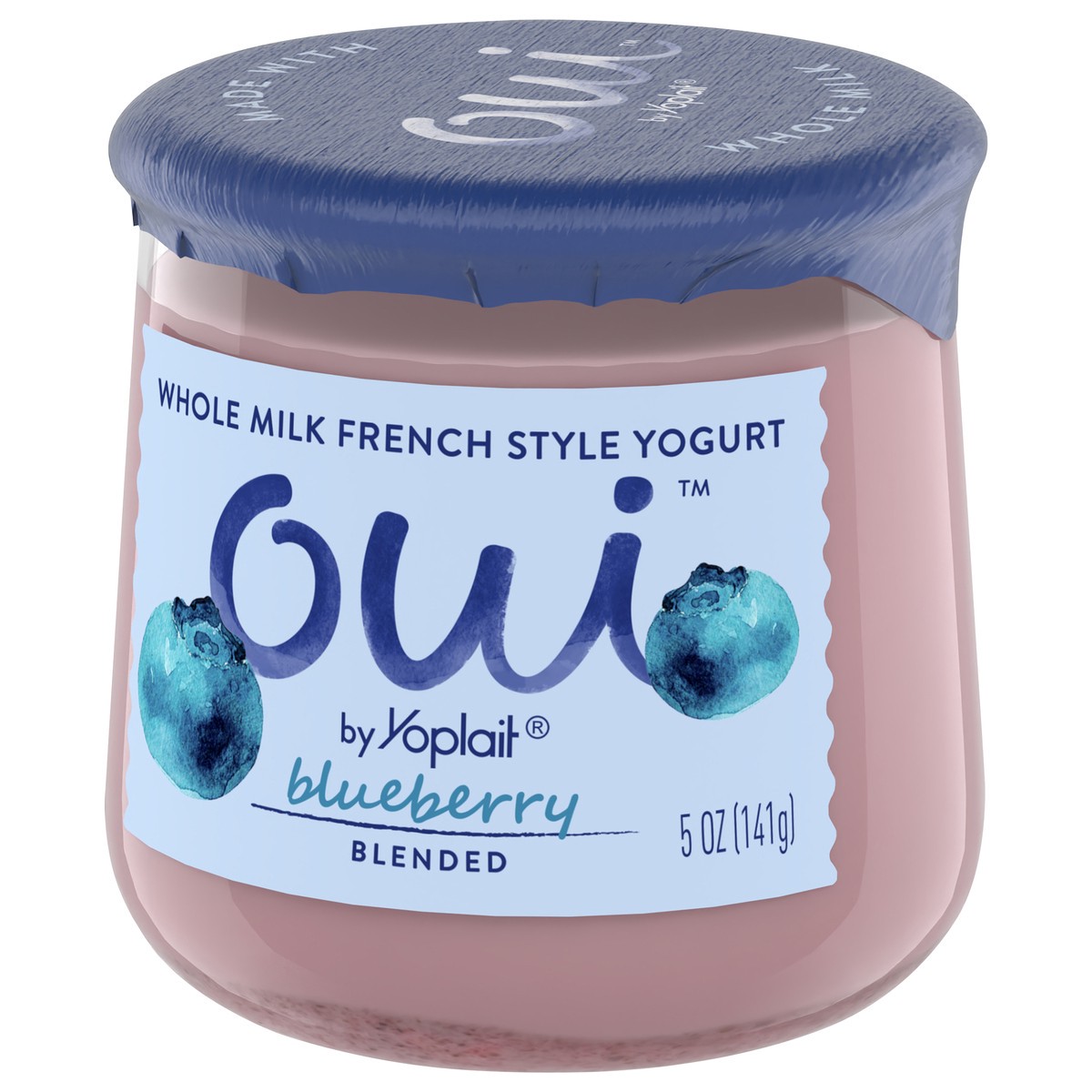 slide 6 of 9, Oui by Yoplait French Style Blueberry Whole Milk Yogurt, 5 OZ Jar, 5 oz