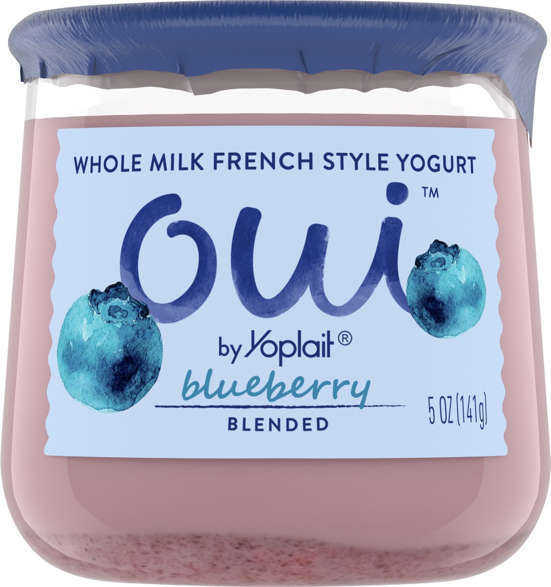slide 2 of 9, Oui by Yoplait French Style Blueberry Whole Milk Yogurt, 5 OZ Jar, 5 oz