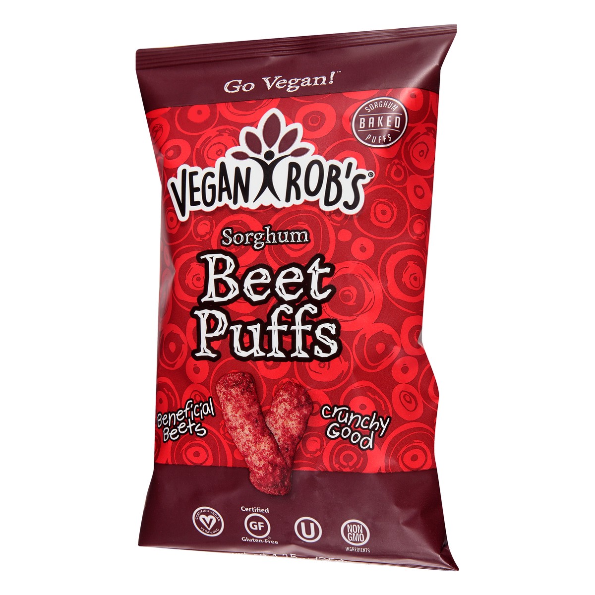 slide 2 of 13, Vegan Rob's Beet Sorghum Puffs 1.25 oz, 1.25 oz