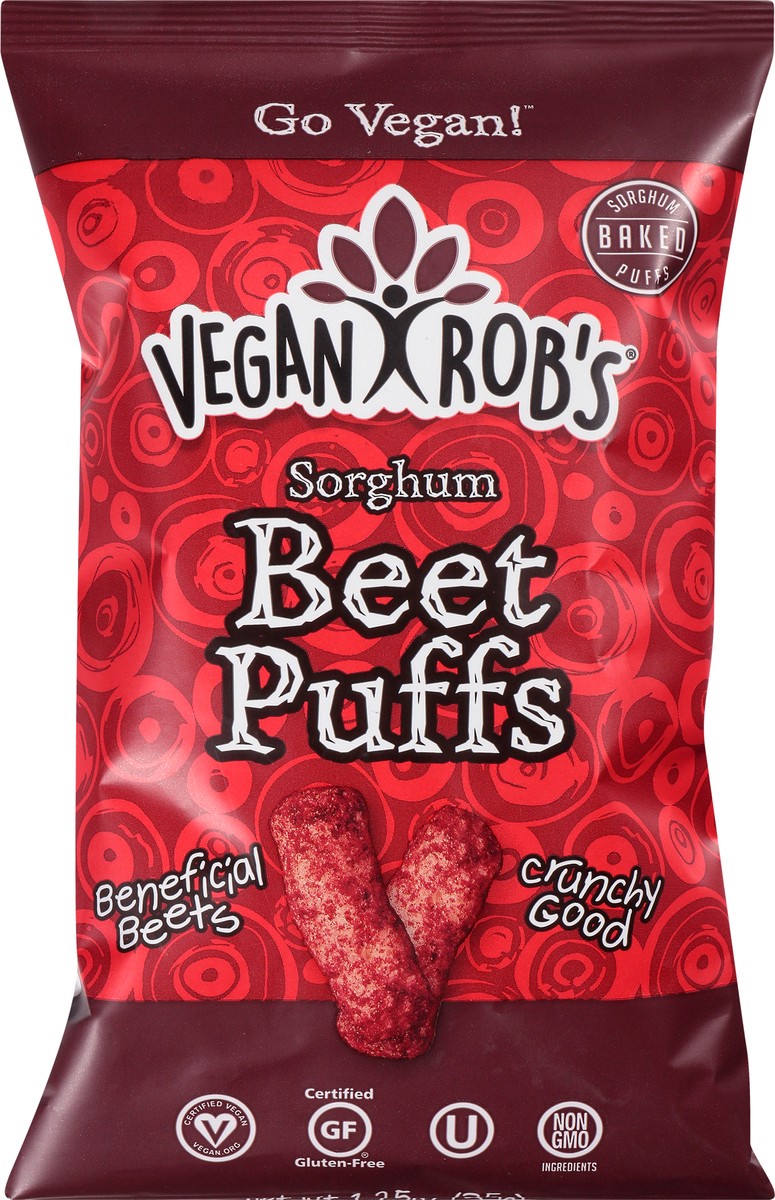 slide 13 of 13, Vegan Rob's Beet Sorghum Puffs 1.25 oz, 1.25 oz