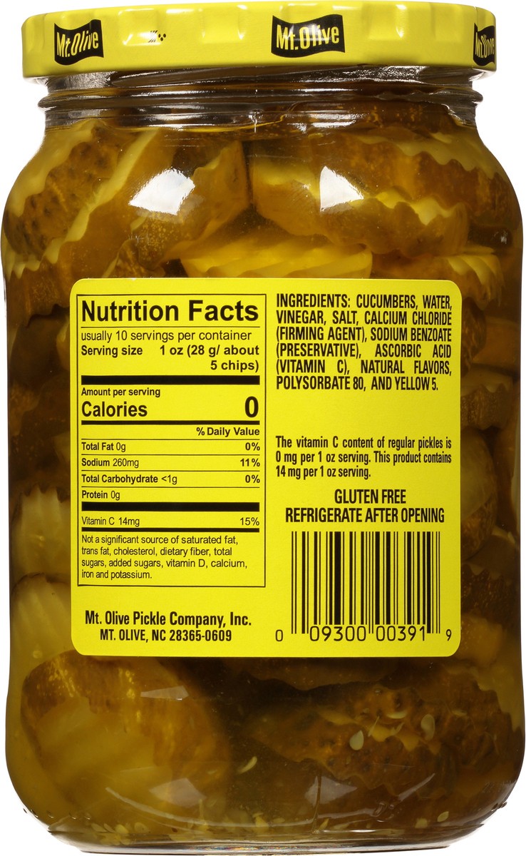 slide 4 of 7, Mt. Olive Kosher Hamburger Dill Chips Pickles - 16 fl oz, 16 fl oz