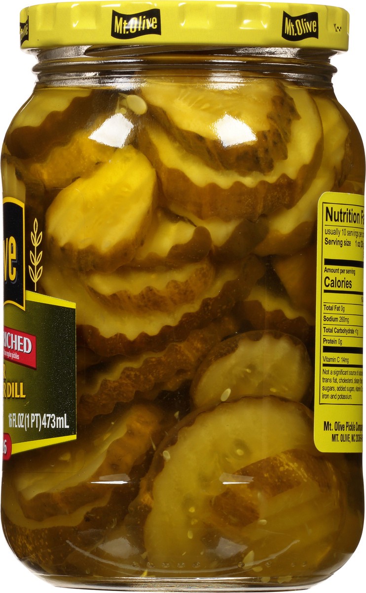slide 6 of 7, Mt. Olive Kosher Hamburger Dill Chips Pickles - 16 fl oz, 16 fl oz