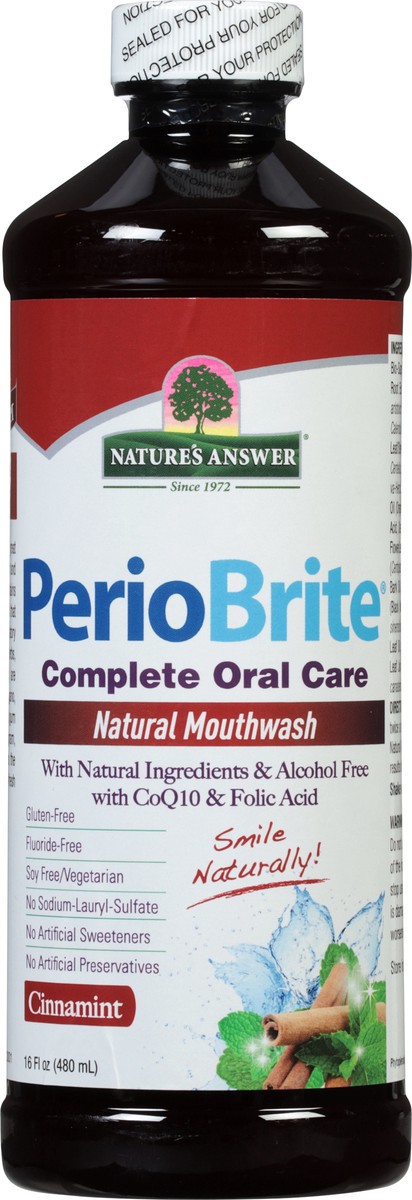 slide 6 of 9, Nature's Answer PerioBrite Complete Oral Care Cinnamint Natural Mouthwash 16 fl oz, 16 fl oz