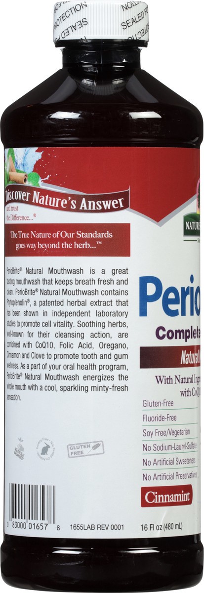 slide 7 of 9, Nature's Answer PerioBrite Complete Oral Care Cinnamint Natural Mouthwash 16 fl oz, 16 fl oz