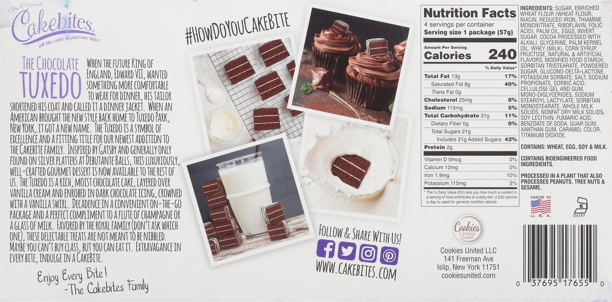 slide 4 of 9, Cakebites Cookies United Cakebite Chocolate Tu, 1 ct