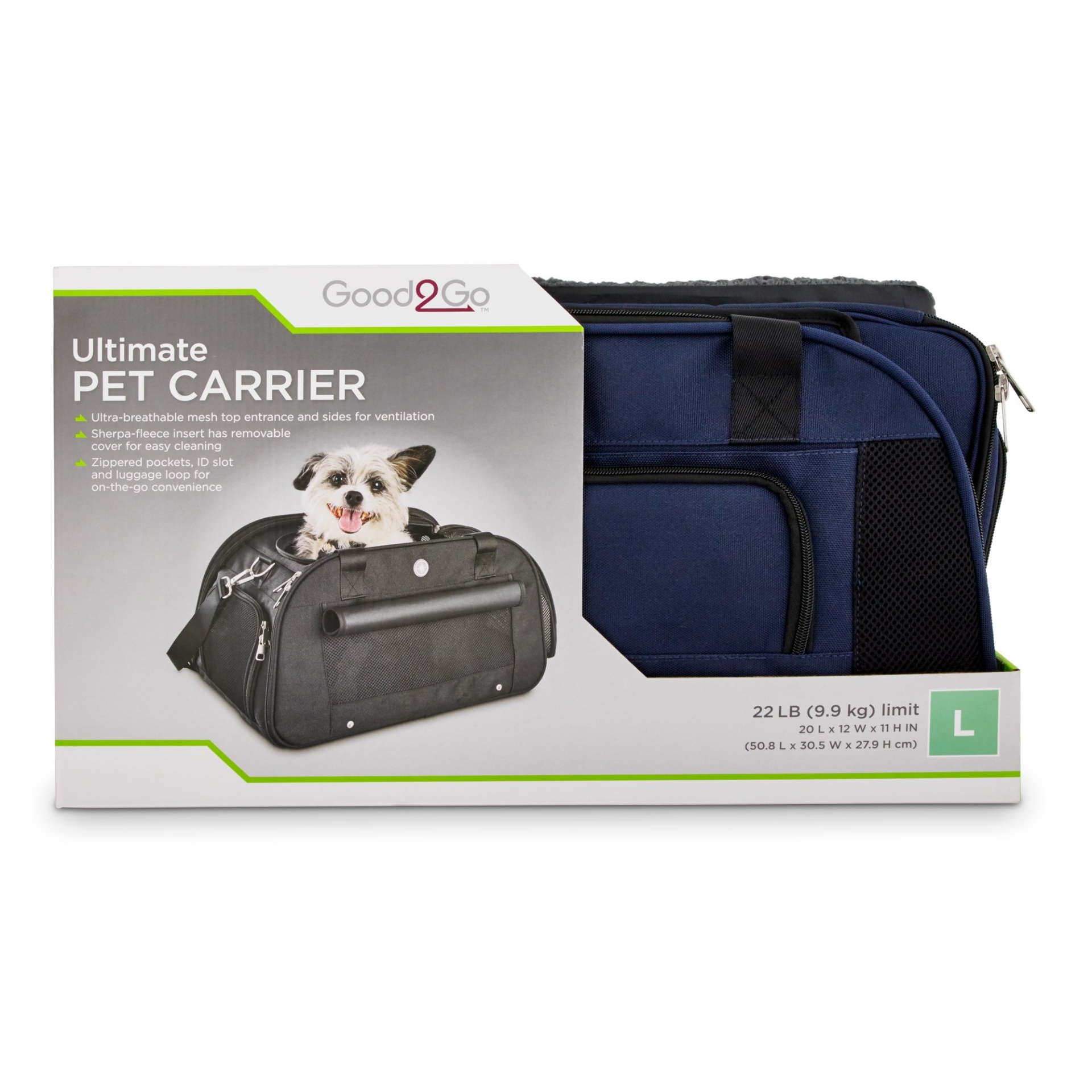 slide 1 of 1, Good2Go Ultimate Pet Carrier in Blue, LG