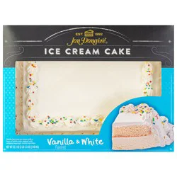 1/4 Sht Decorated Vanilla/White Ice Cream Cake