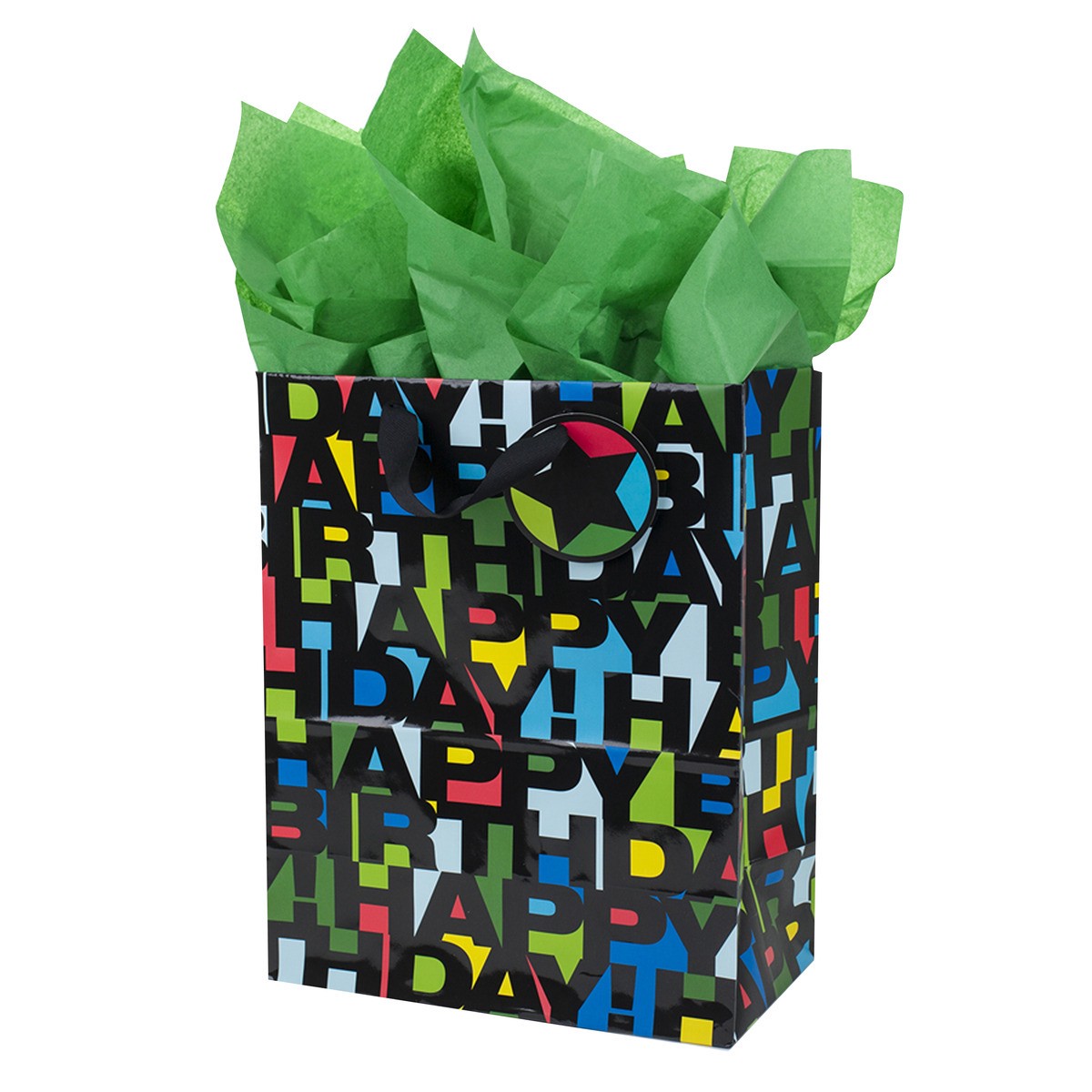 slide 2 of 3, Hallmark Large Birthday Gift Bag with Tissue Paper, 1 ct