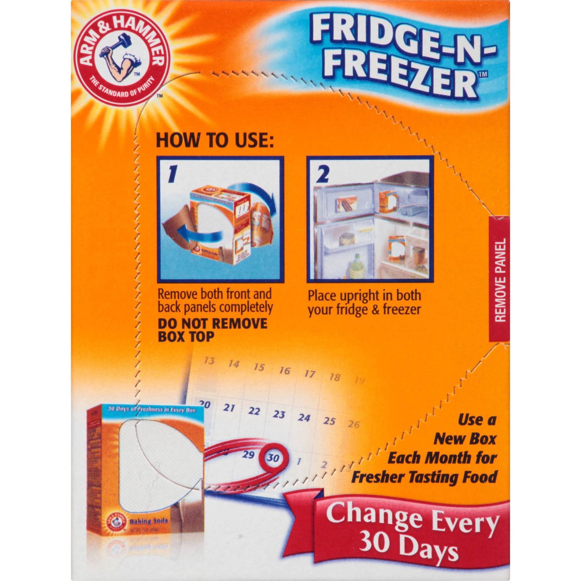 slide 7 of 11, ARM & HAMMER Fridge N Freezer Baking Soda Air Freshener, 14 oz