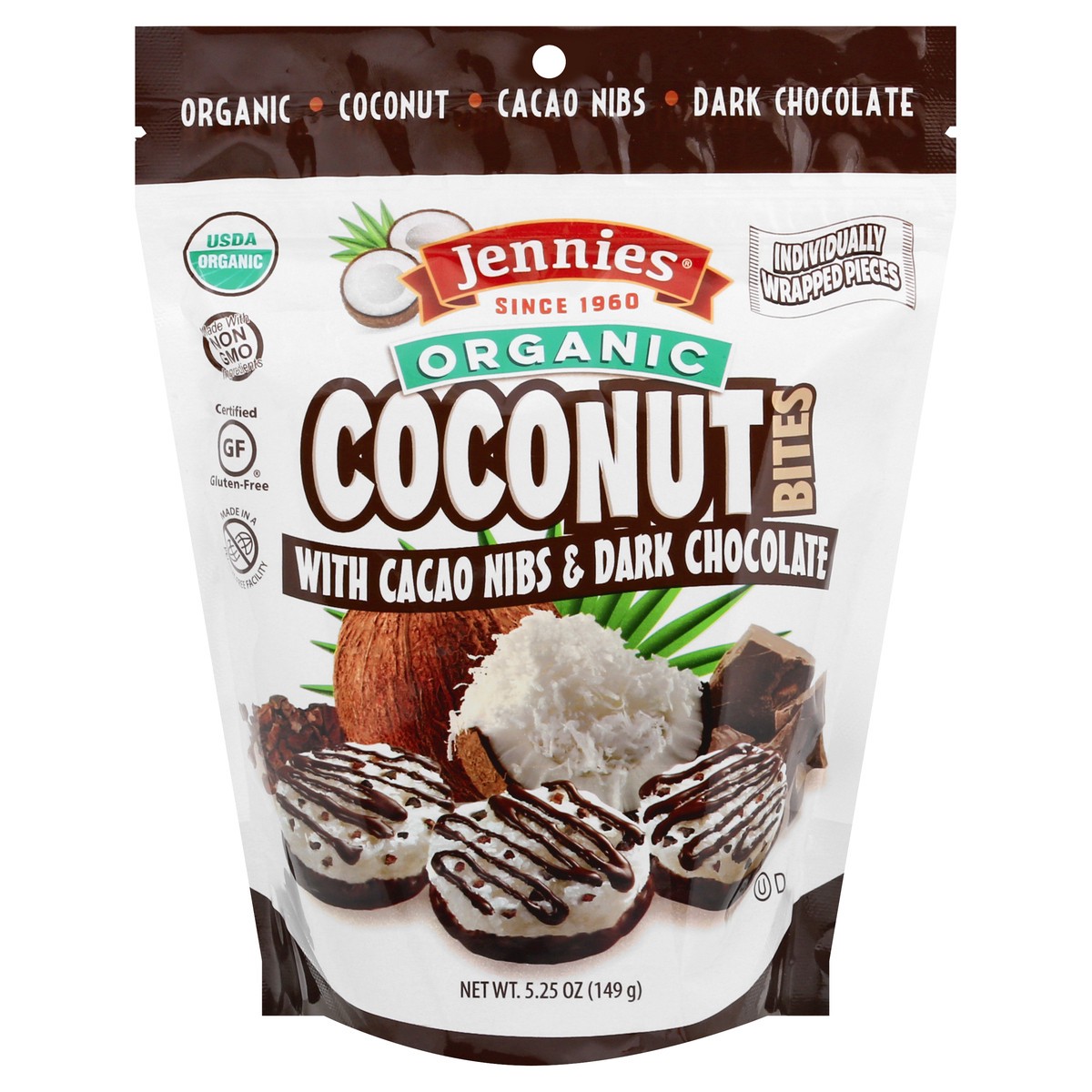 slide 1 of 1, Jennie's Organic Coconut Bites 5.25 oz, 5.25 oz