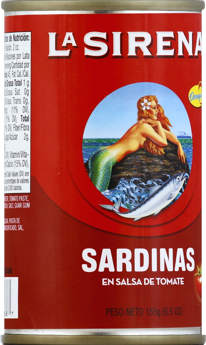 slide 2 of 3, La Sirena Sardines In Tomato Sauce, 5.5 oz