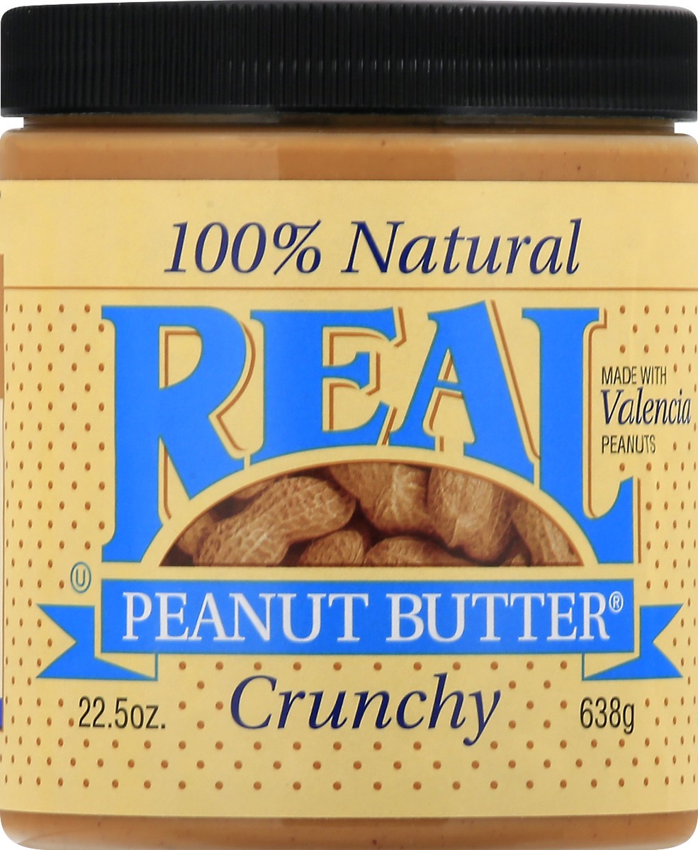 slide 13 of 13, Real Peanut Butter Crunchy 100% Natural Peanut Butter 22.5 oz, 22.5 oz