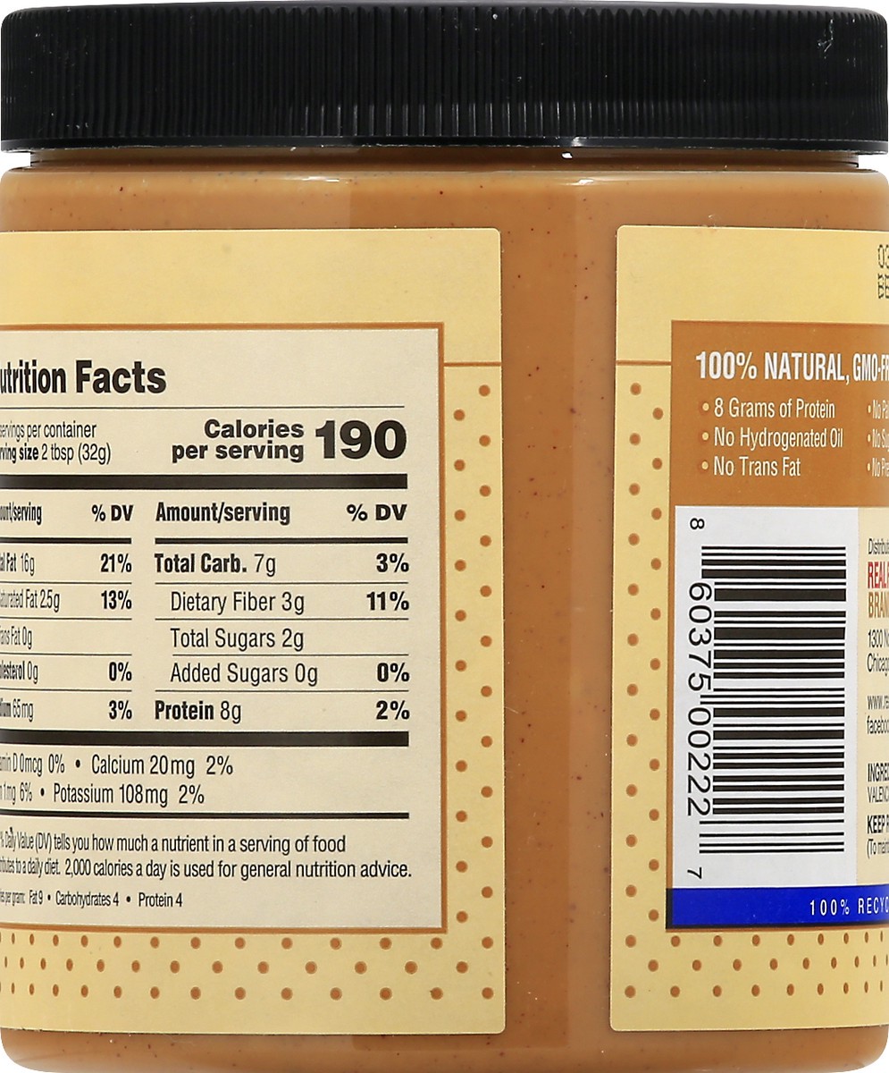 slide 5 of 13, Real Peanut Butter Crunchy 100% Natural Peanut Butter 22.5 oz, 22.5 oz