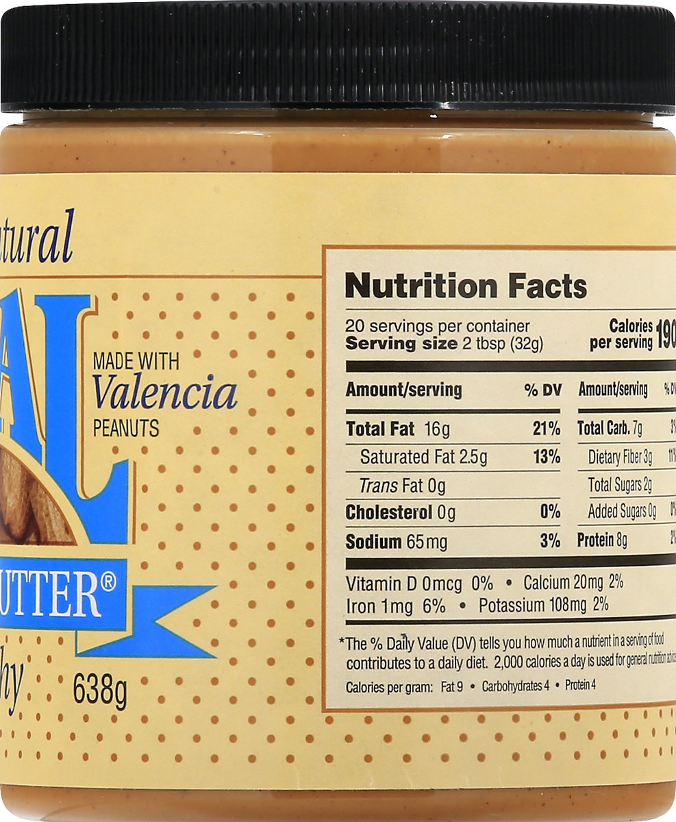 slide 6 of 13, Real Peanut Butter Crunchy 100% Natural Peanut Butter 22.5 oz, 22.5 oz
