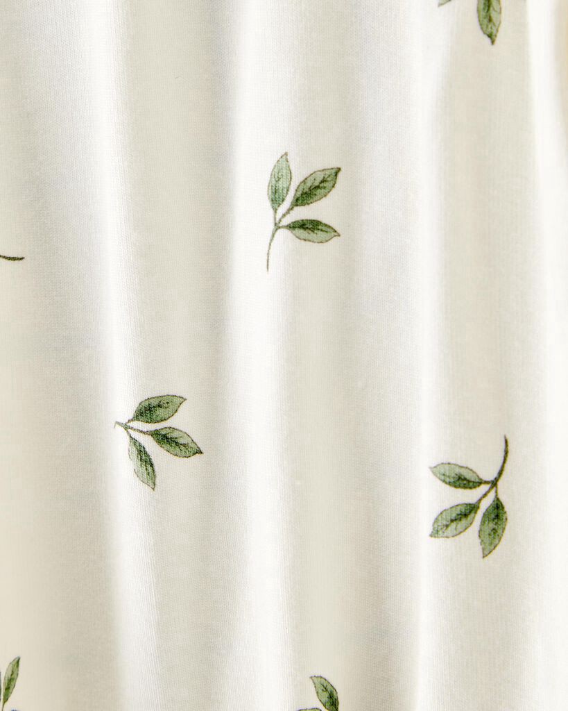 slide 2 of 3, Carter's Baby Leaf Print Zip-Up PurelySoft Sleep & Play Pajamas Ivory 3M, 1 ct