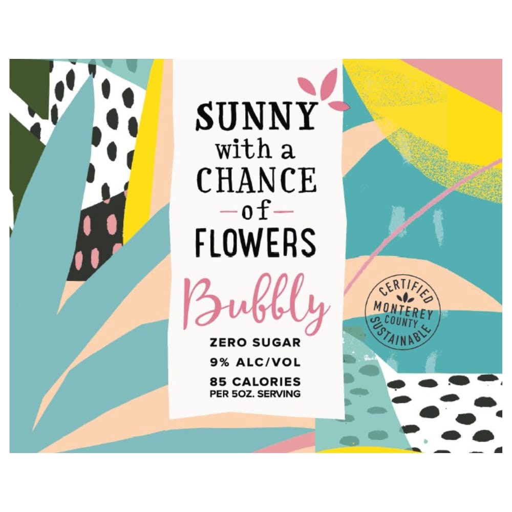 slide 1 of 3, Sunny with a Chance of Flowers Bubbly Carbonated Rose Wine 750 ml, 750 ml