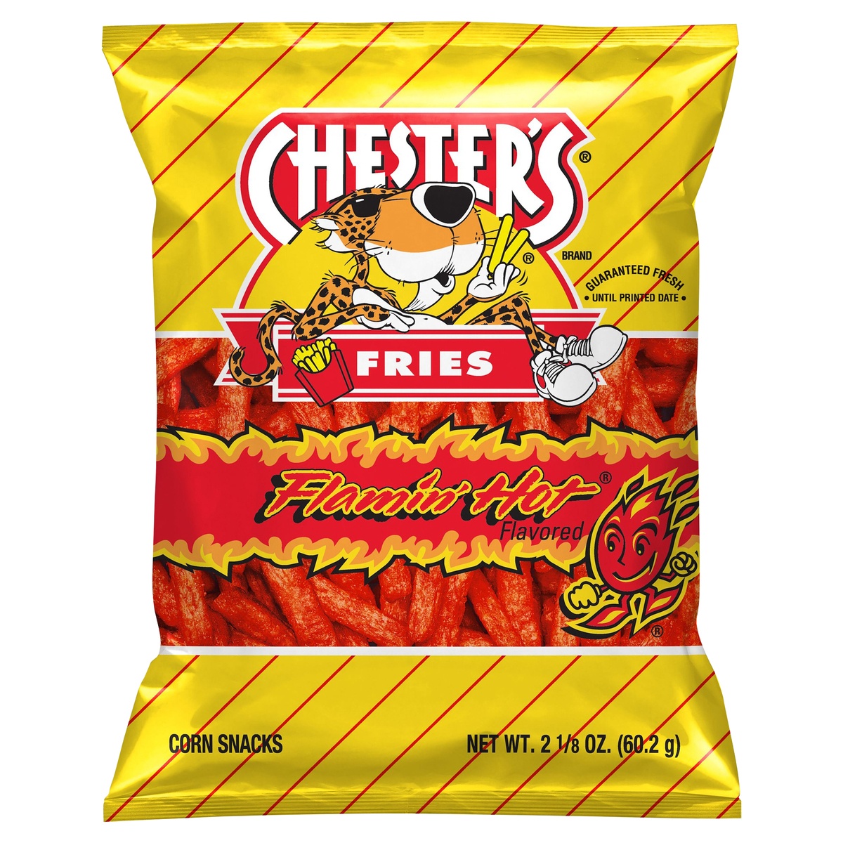 slide 1 of 4, Chester's Fries Corn Snacks Flamin' Hot Flavored 2 1/8 Oz, 2.125 oz