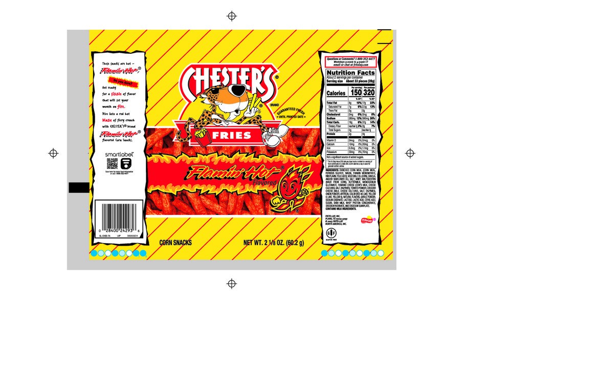 slide 4 of 8, Chester's Fries Corn Snacks Flamin' Hot Flavored 2 1/8 Oz, 2.12 oz