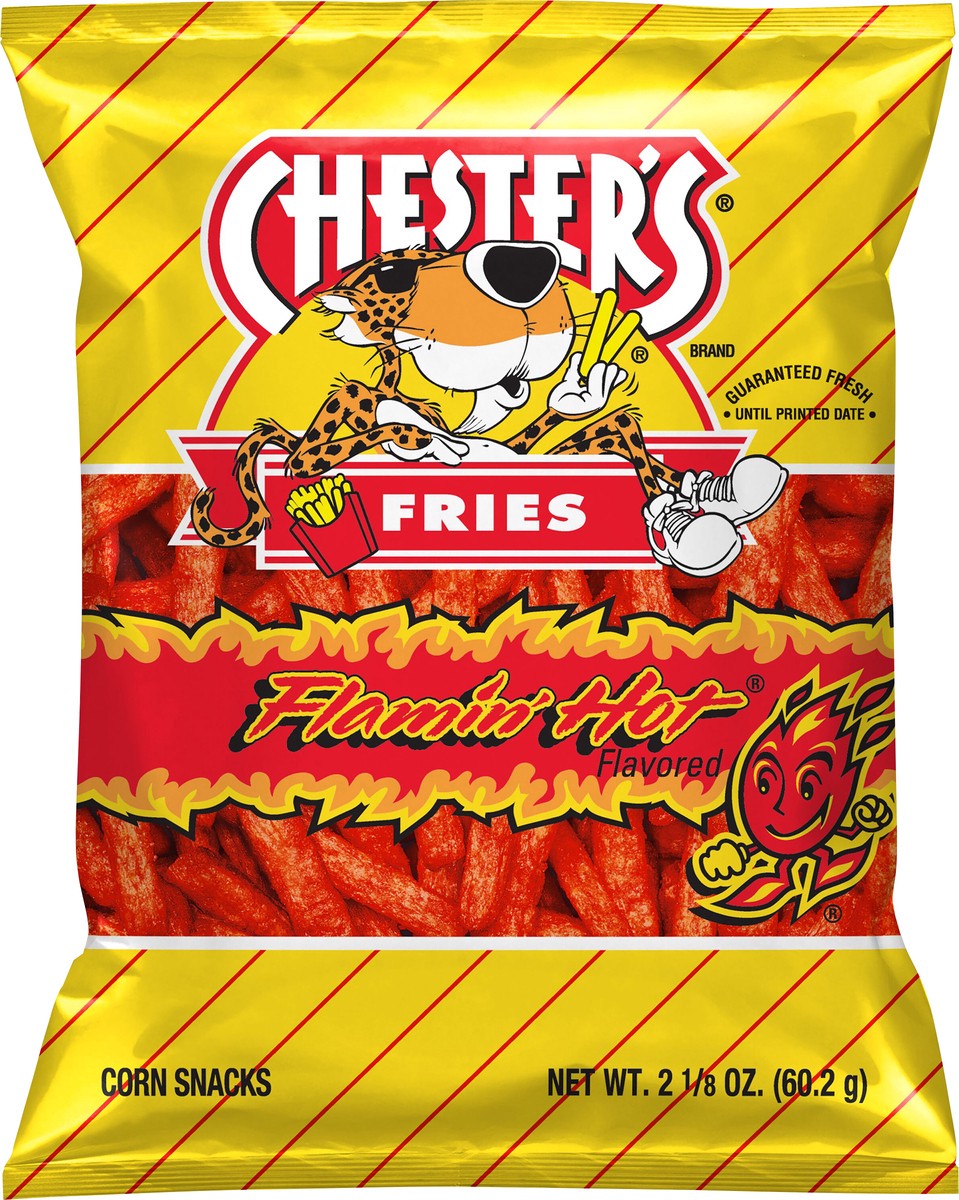 slide 7 of 8, Chester's Fries Corn Snacks Flamin' Hot Flavored 2 1/8 Oz, 2.12 oz