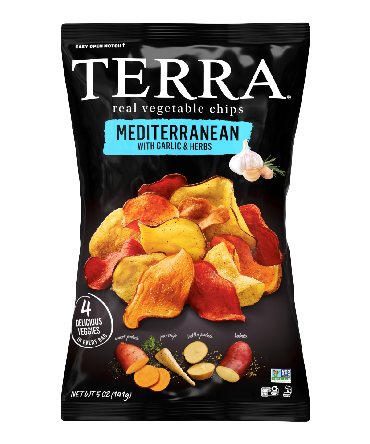slide 1 of 5, Terra Mediterranean Vegetable Chips, 5 oz