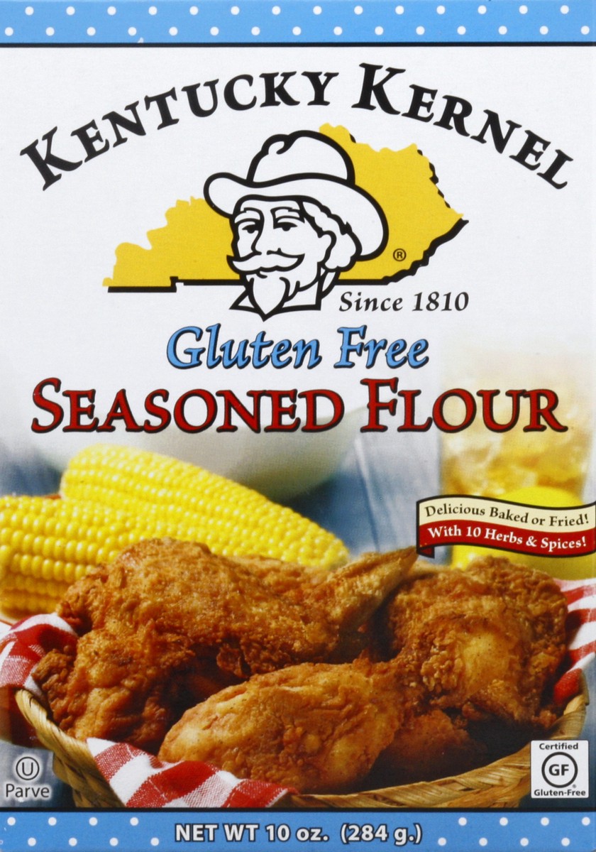 slide 1 of 9, Kentucky Kernel Gluten Free Seasoned Flour, 10 oz