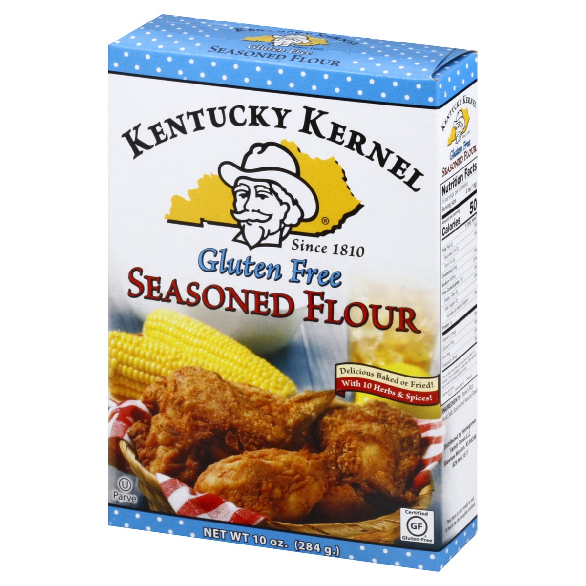 slide 3 of 9, Kentucky Kernel Gluten Free Seasoned Flour, 10 oz