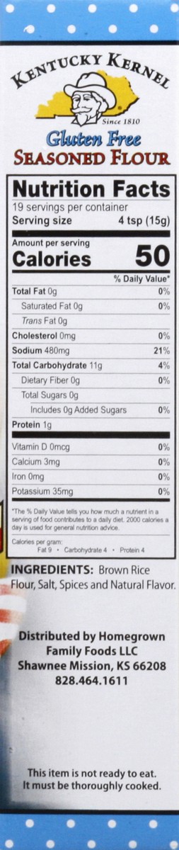 slide 6 of 9, Kentucky Kernel Gluten Free Seasoned Flour, 10 oz