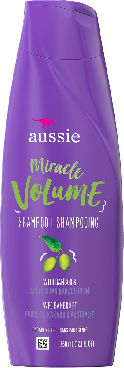 slide 2 of 2, Aussie Paraben-Free Miracle Volume Shampoo w/ Plum & Bamboo For Fine Hair, 12.1 fl oz, 12.10 fl oz