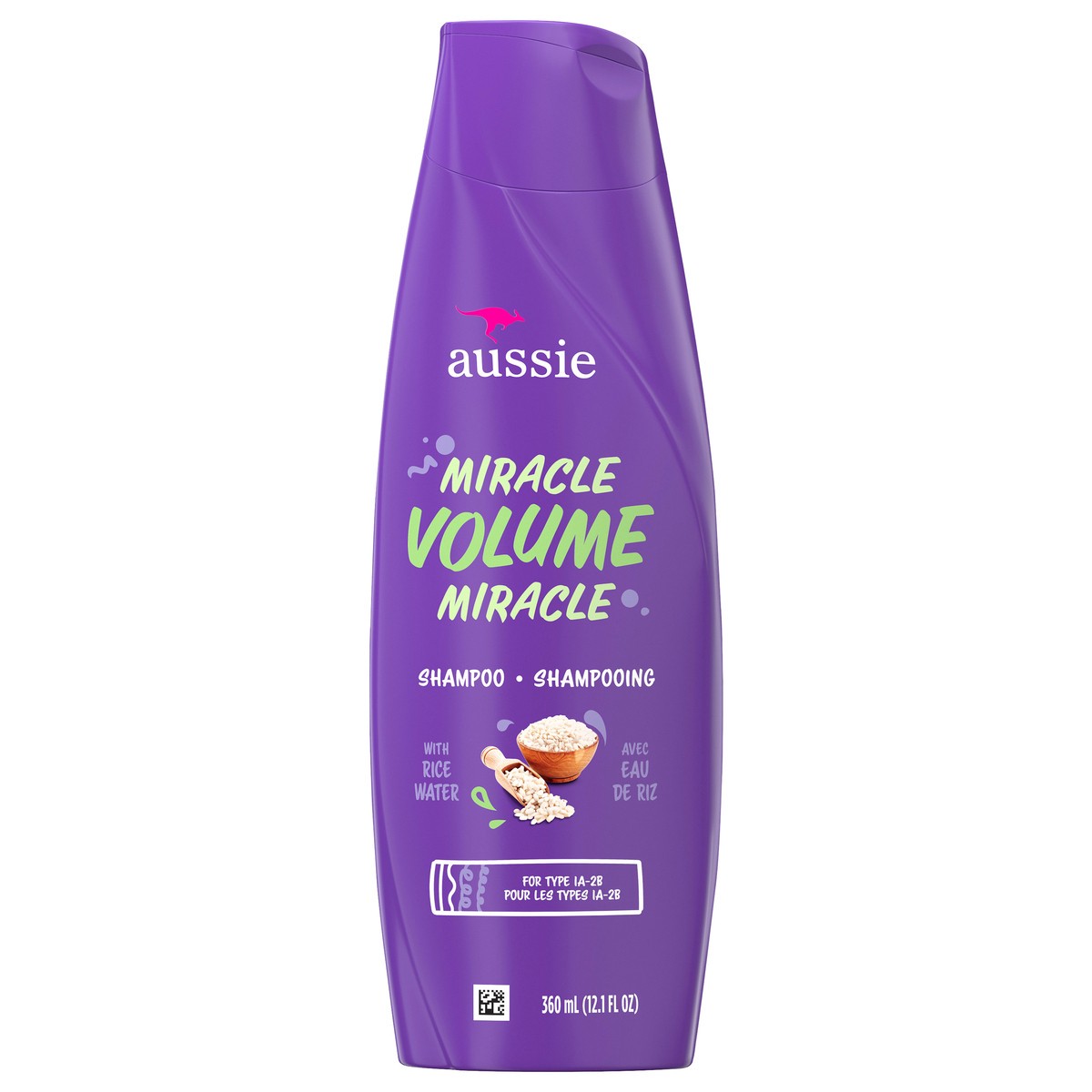 slide 1 of 2, Aussie Miracle Volume Shampoo to Add Body, Paraben-Free, Volumizing, 12.1 fl oz, 360 ml, 12.1 fl oz