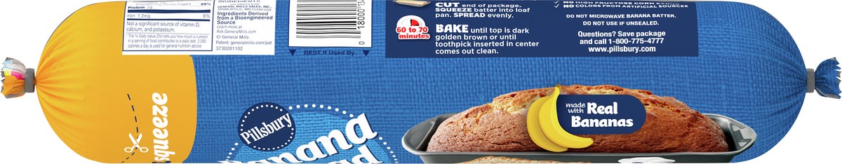 slide 9 of 9, Pillsbury Banana Bread Batter, Cut & Squeeze Package, 30 oz., 30 oz